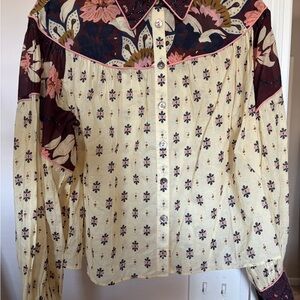 Farm Rio Ainika Chill Cotton Blouse, Size L